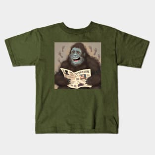 Bigfoot Always Turns Straight to the Comic Strips Kids T-Shirt